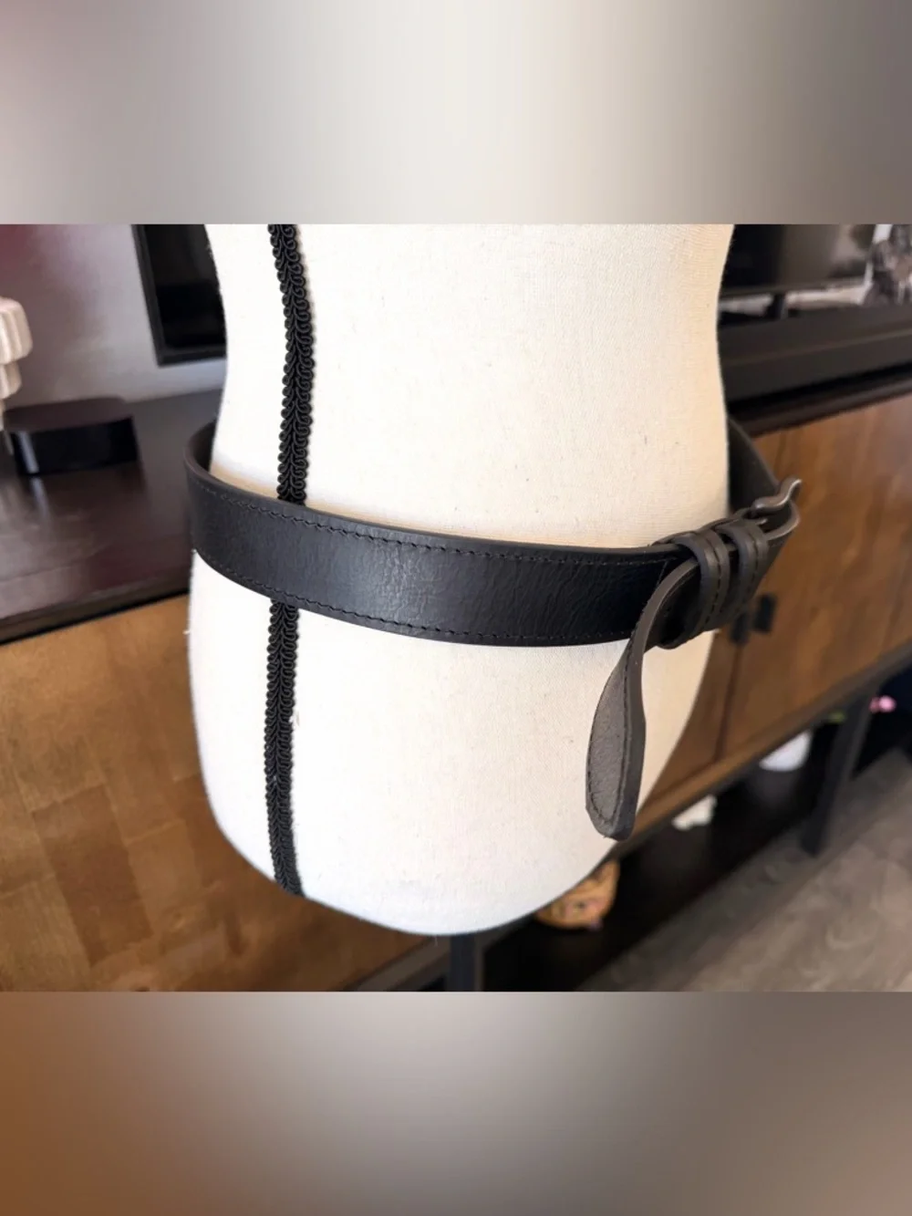 Wrangler Black Leather Belt Bag Style Belt